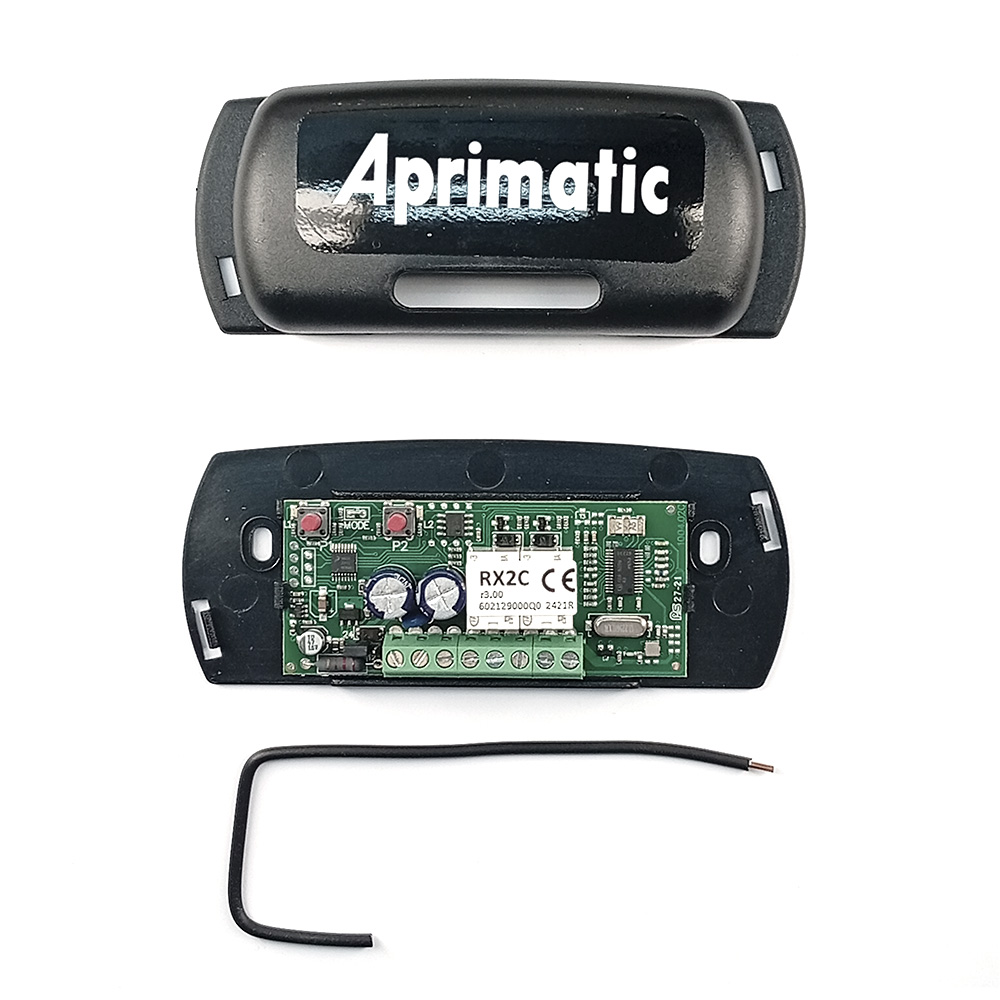 Receptor independiente bicanal,12/24v. 500 códigos, Aprimatic