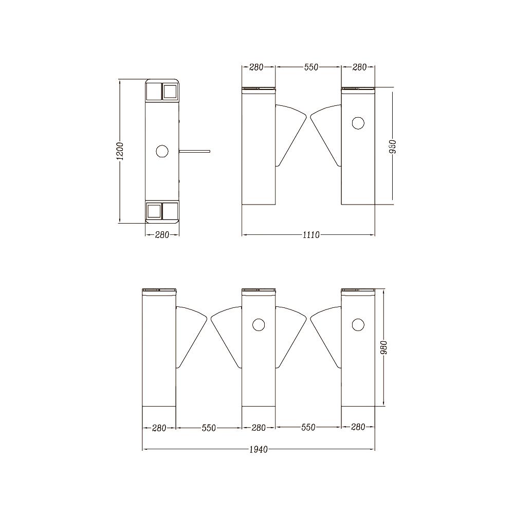 Torno de acceso bidireccional TS-FB701