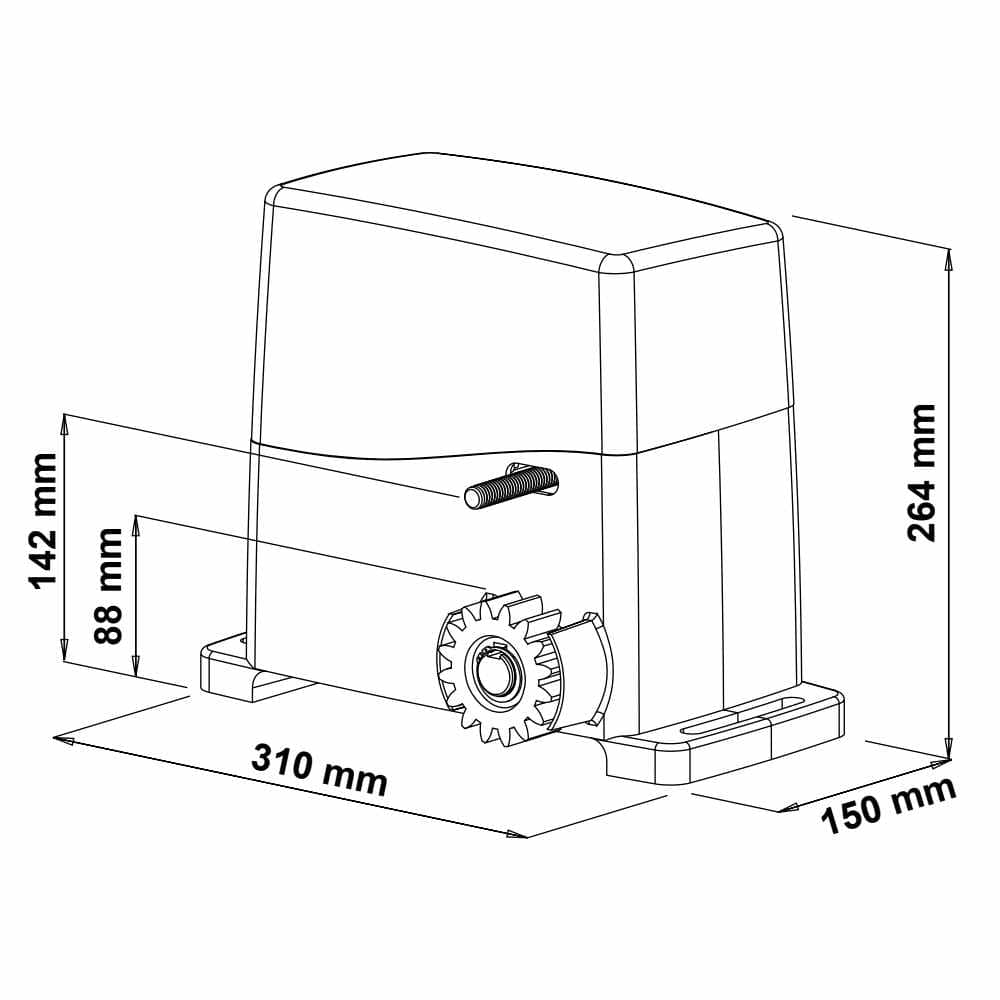 AG motor corredera vds medidas