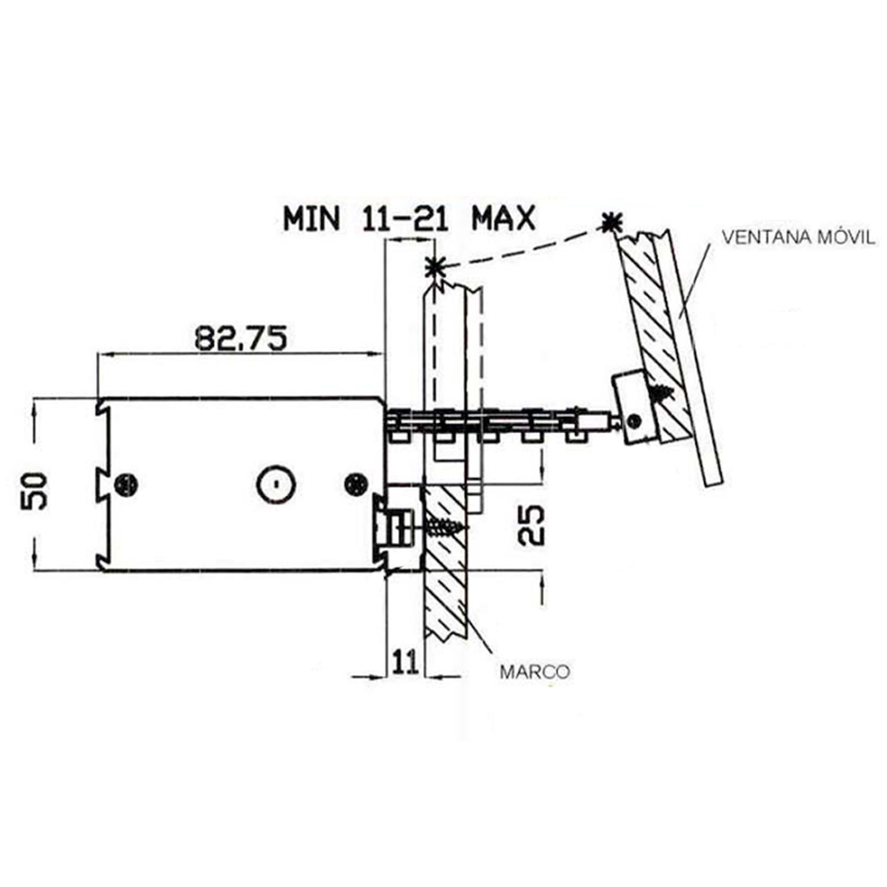 AIRE motor ventanas y claraboyas medidas