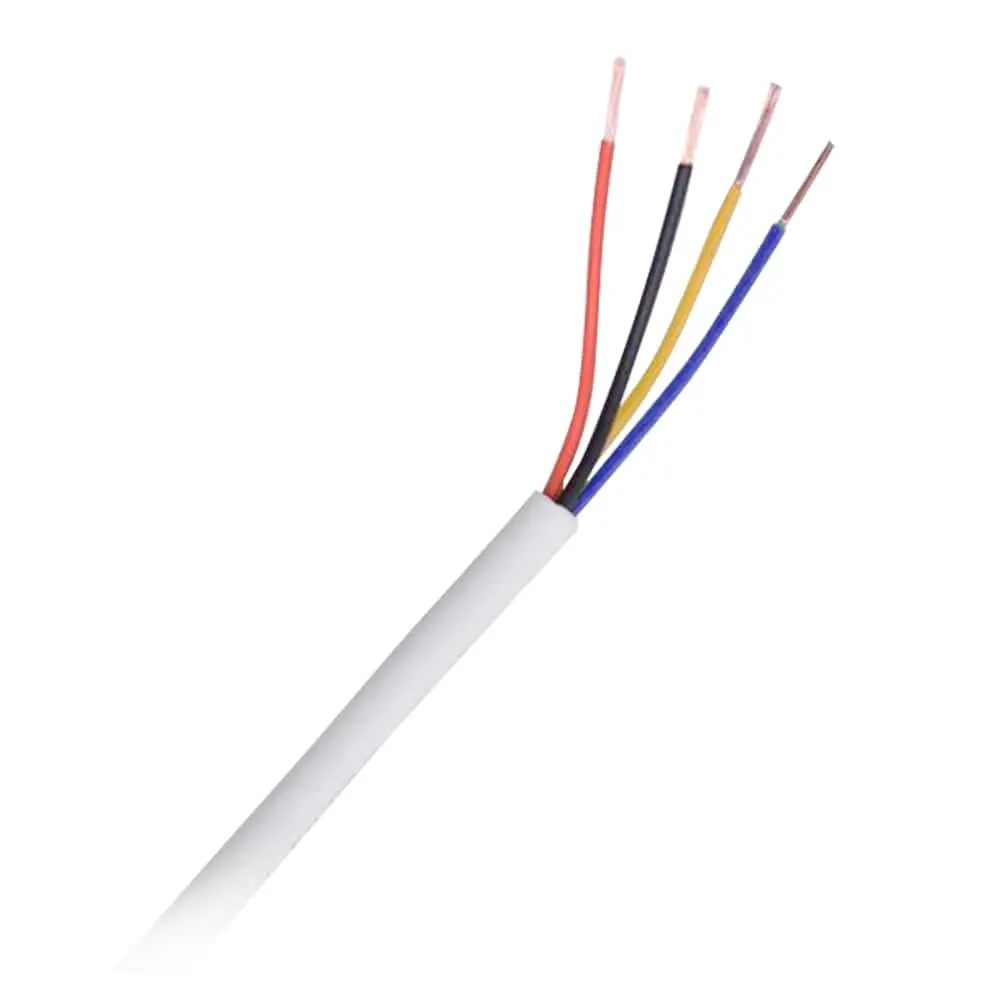Cable Manguera blanca 4X0,22 mm. ( 1 mt.) Ideal para fotocélulas y accesorios