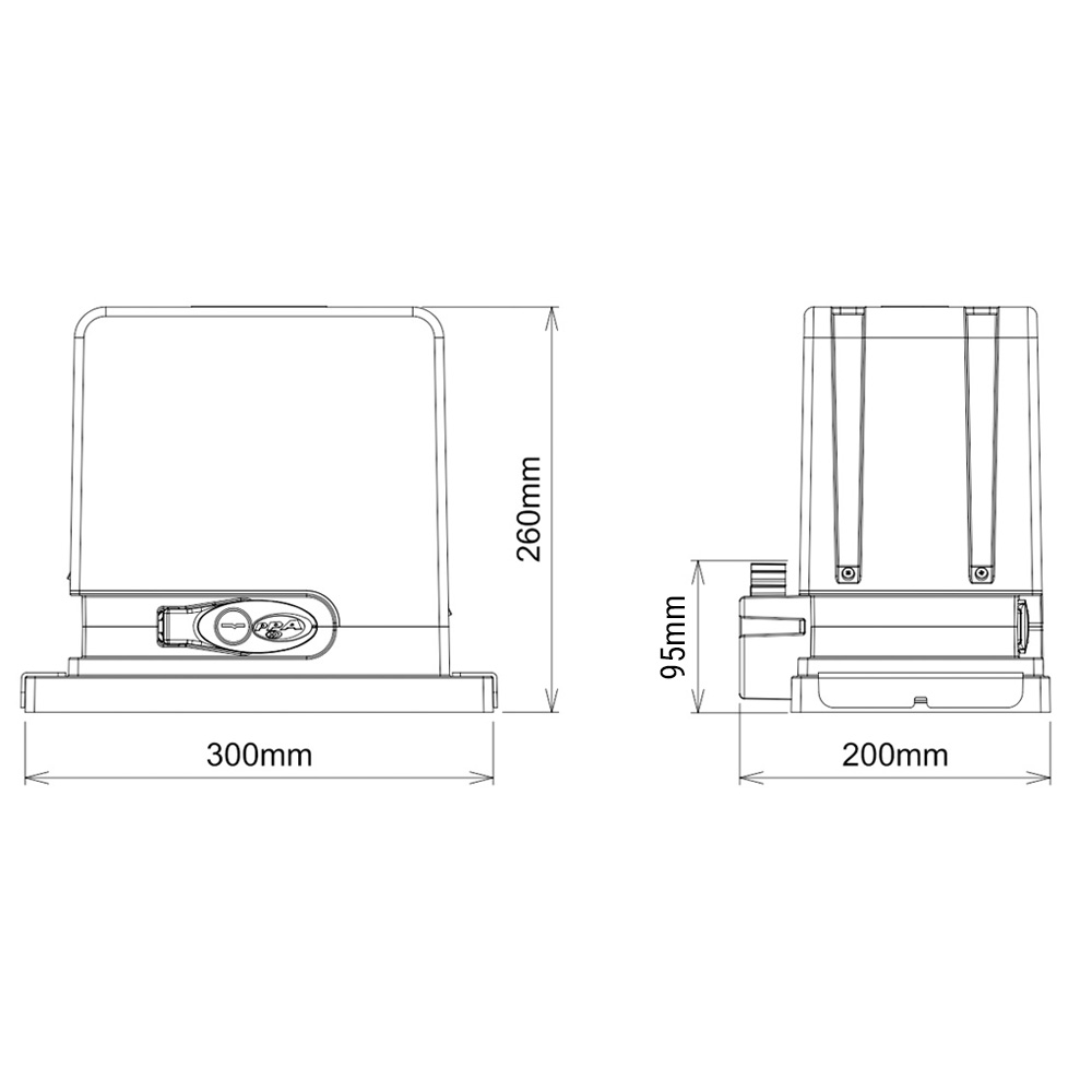 dz cube1000 ppa motor corredera hasta 1000kg medidas