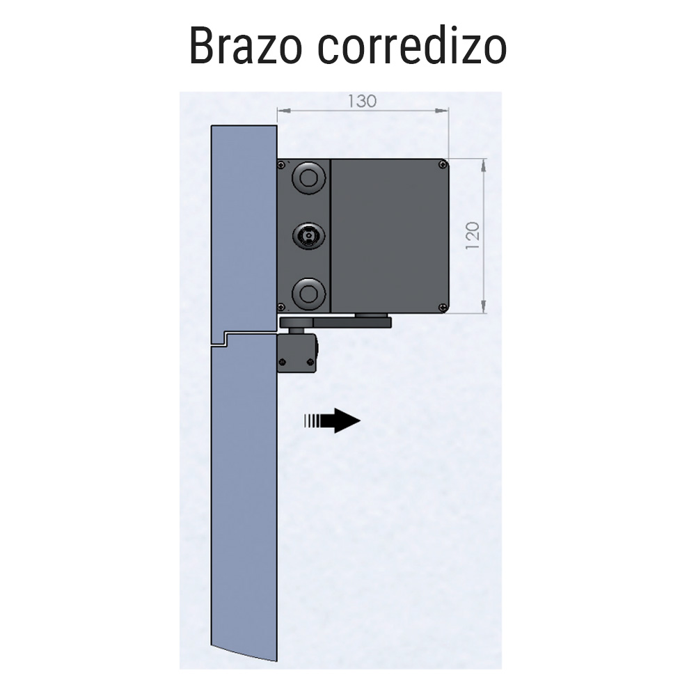 Mi-SW motor para puerta abatible peatonal medidas brazo corredizo