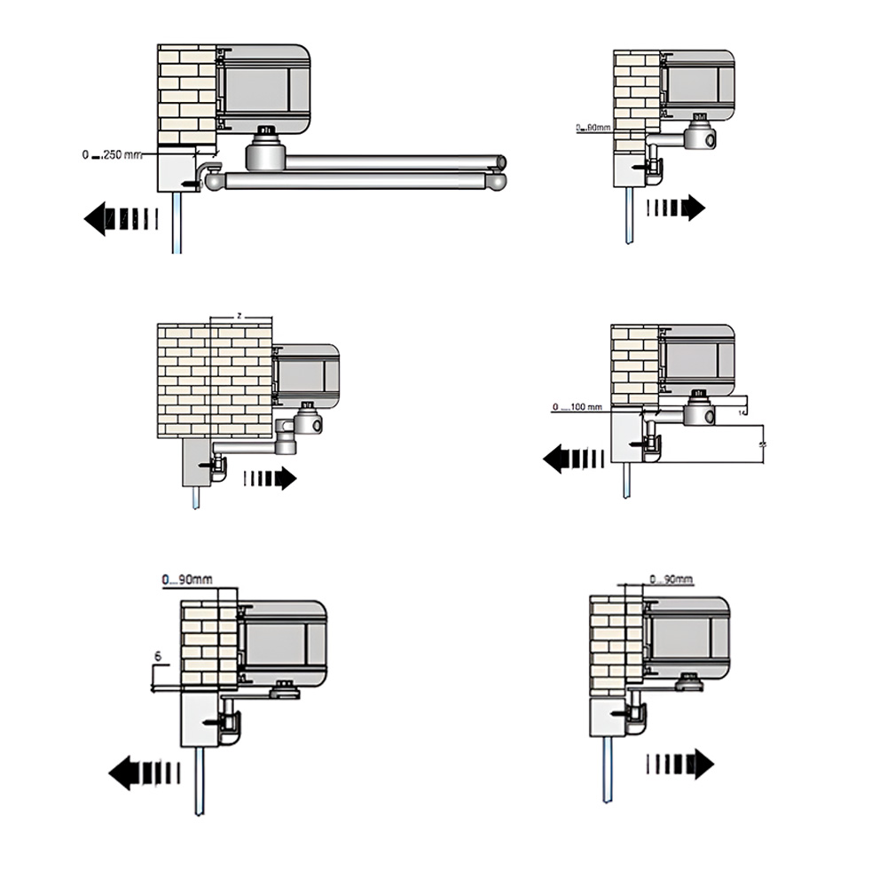 OVERMAXI 120 kg motor para puertas peatonales batientes aprimatic aperturas