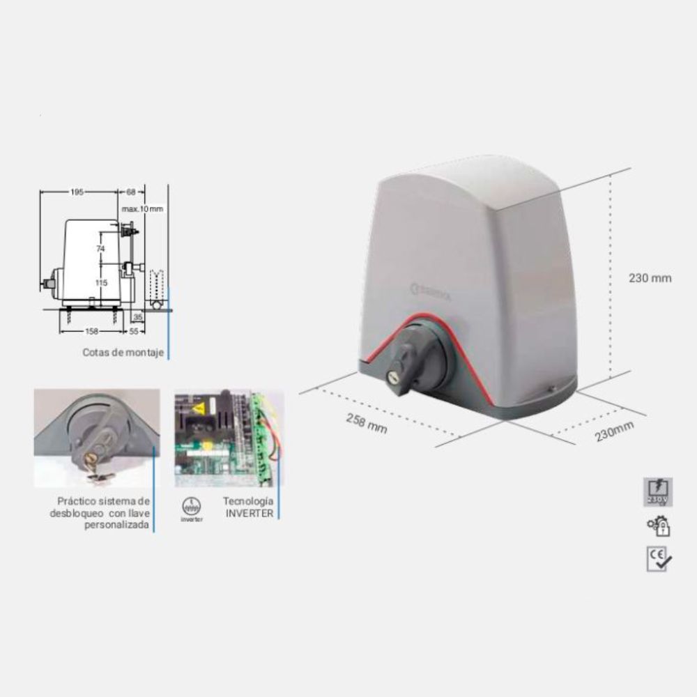 PUMA: Kit motor para Puerta Corredera