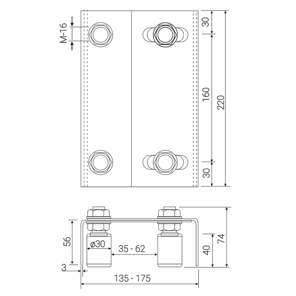 conjunto cuatro rodillos pequeño medidas