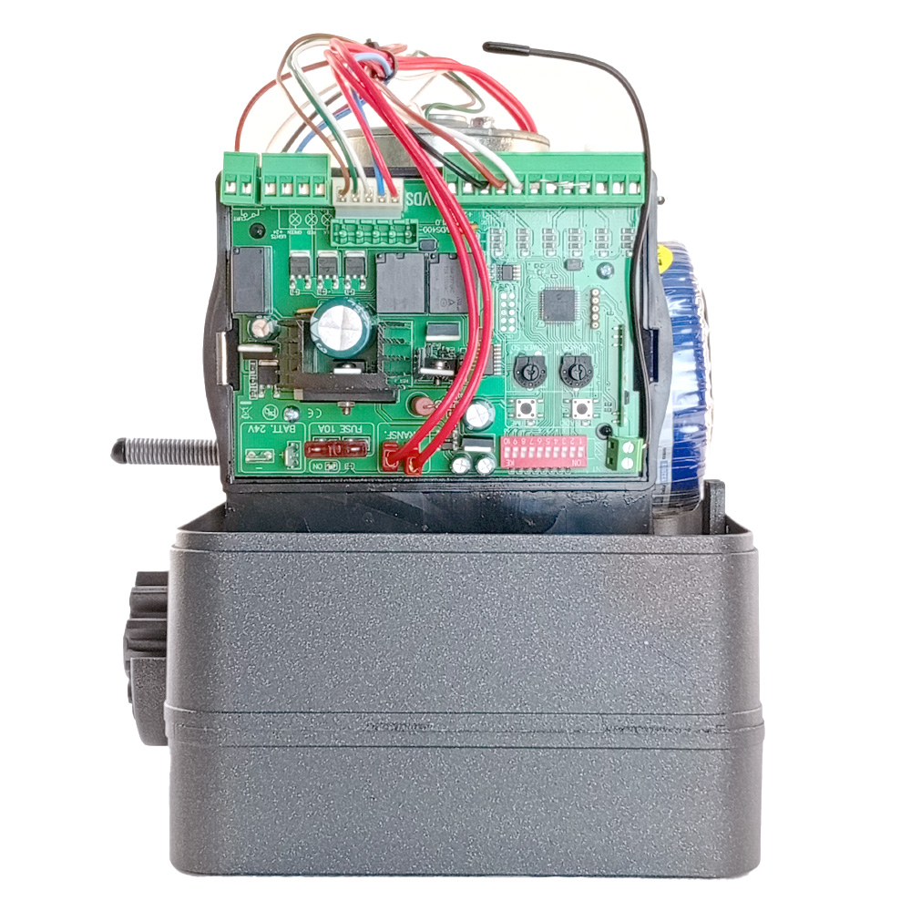 Simply624 motor corredera de 24V hasta 600kg abierto central electrónica