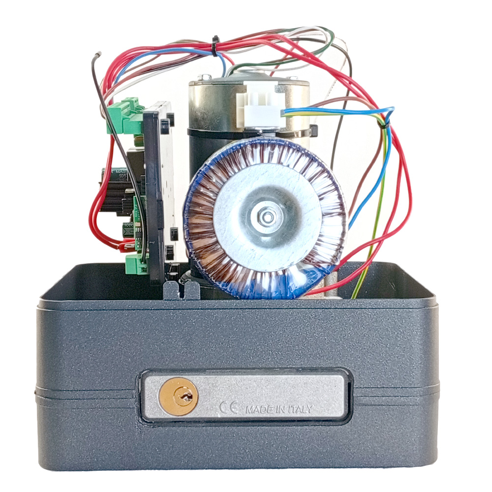 Simply624 motor corredera de 24V hasta 600kg abierto transformador