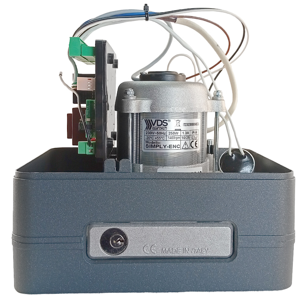 Simply600 motor corredera residencial hasta 600kg abierto bobina central ECO 1