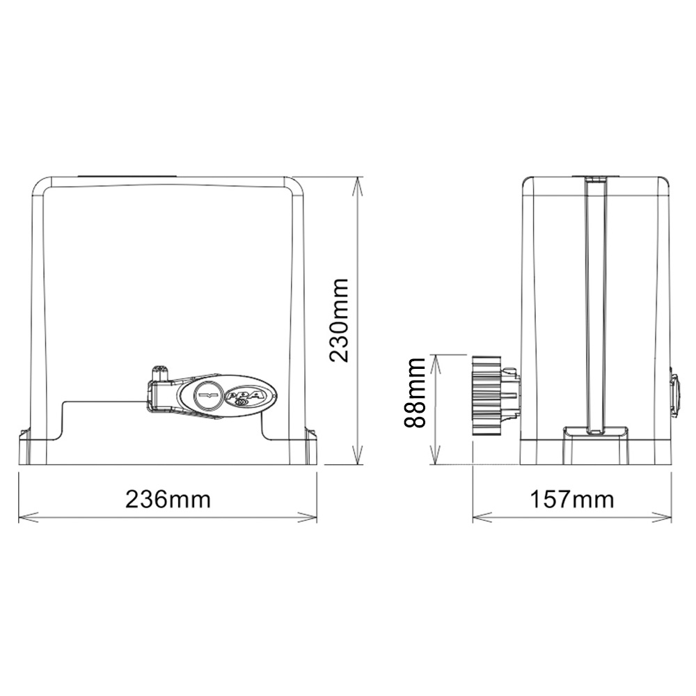 stark600 motor corredera residencial hasta 600kg PPA
